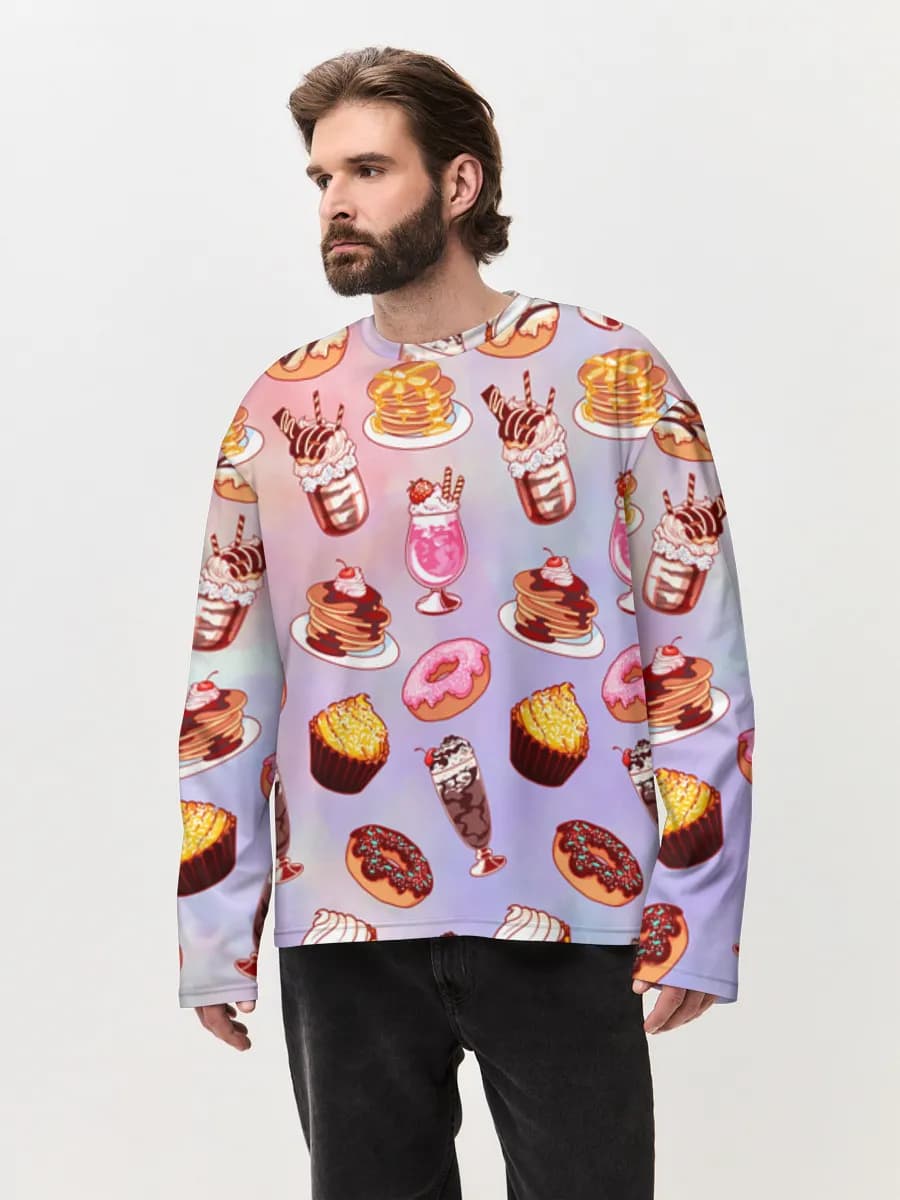 Men's oversized cotton long sleeve
