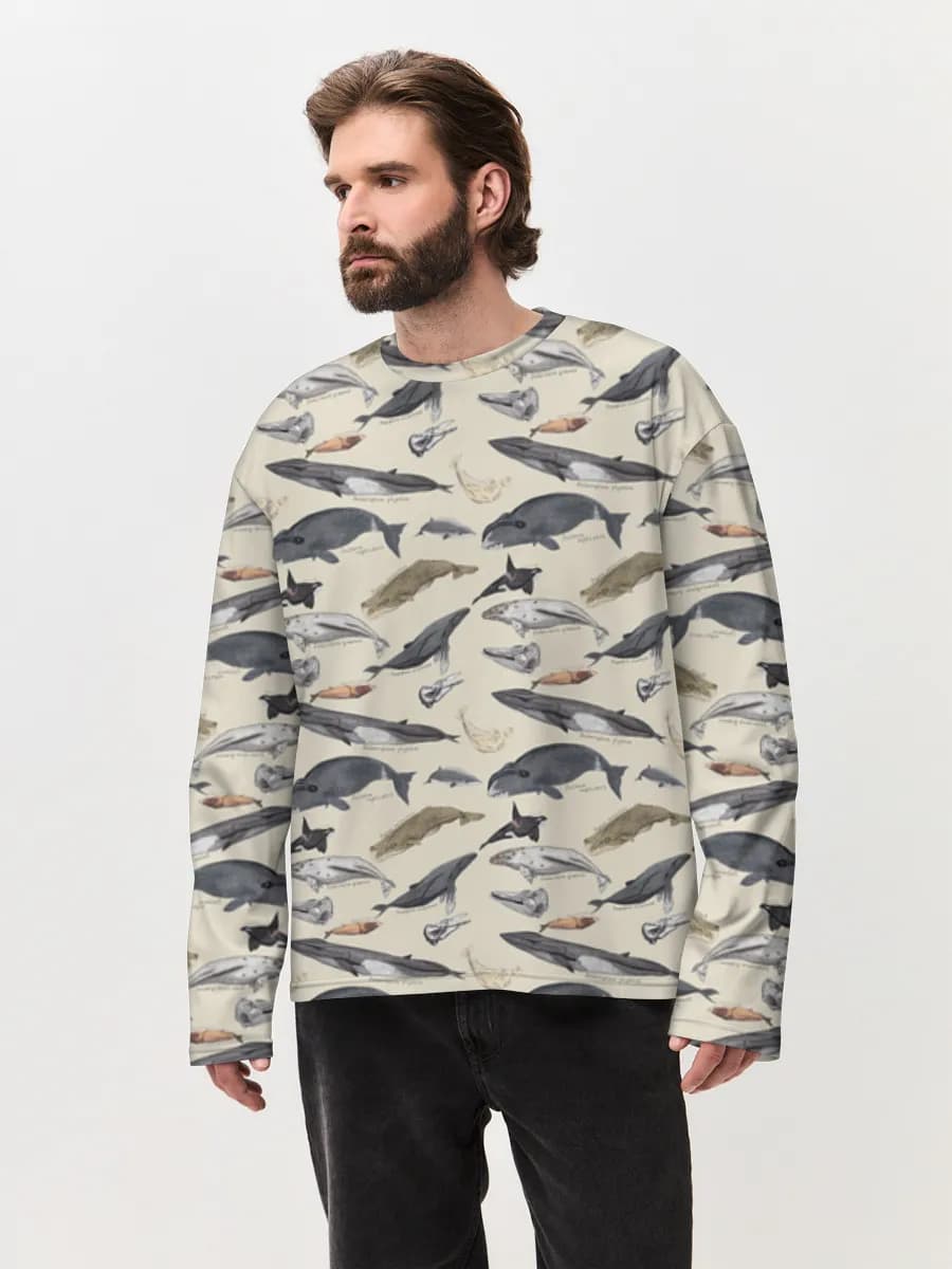 Men's oversized cotton long sleeve