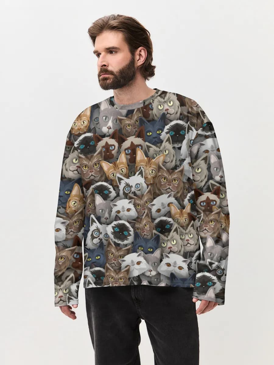 Crowd Of Cat Faces