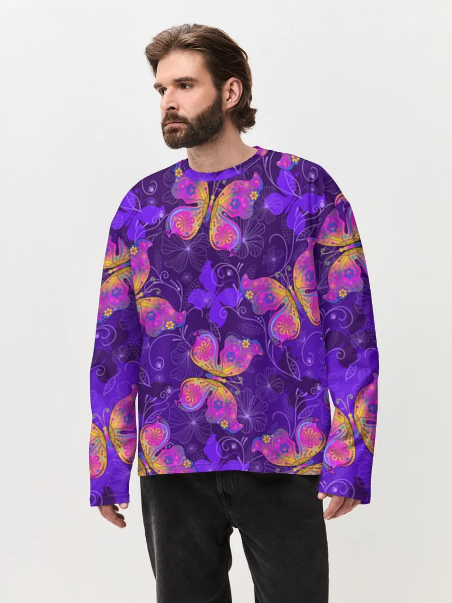 Men's oversized cotton long sleeve