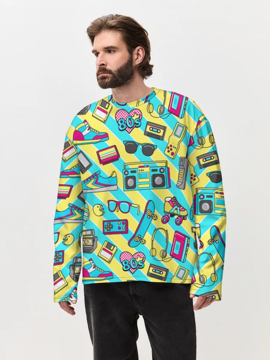 Men's oversized cotton long sleeve