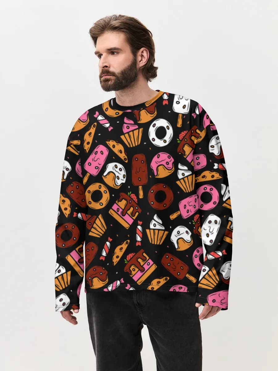 Men's oversized cotton long sleeve