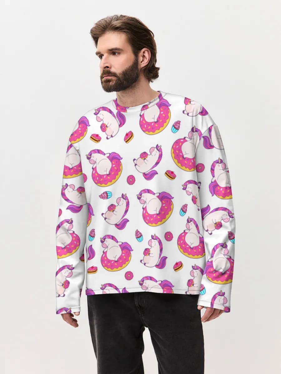 Men's oversized cotton long sleeve