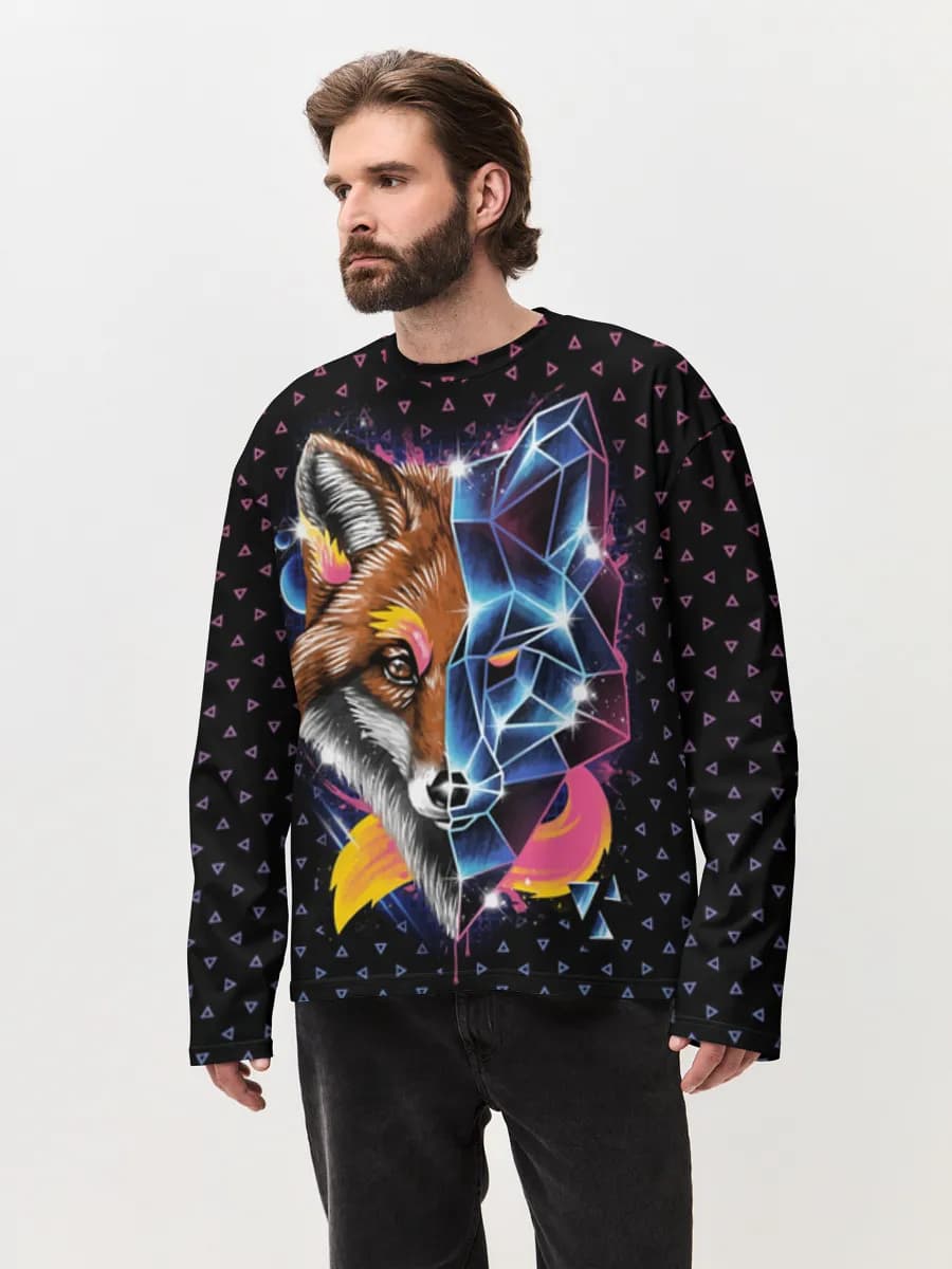 Neon Geometric Fox