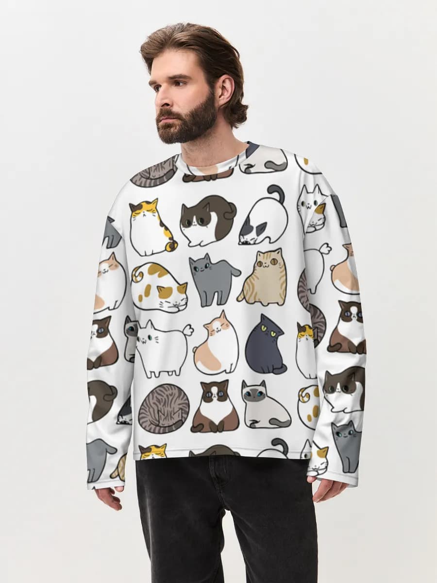 Men's oversized cotton long sleeve