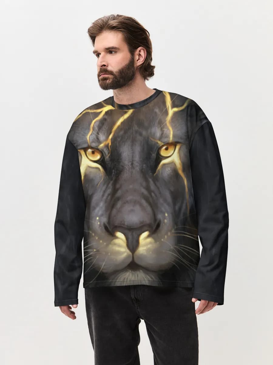 Men's oversized cotton long sleeve