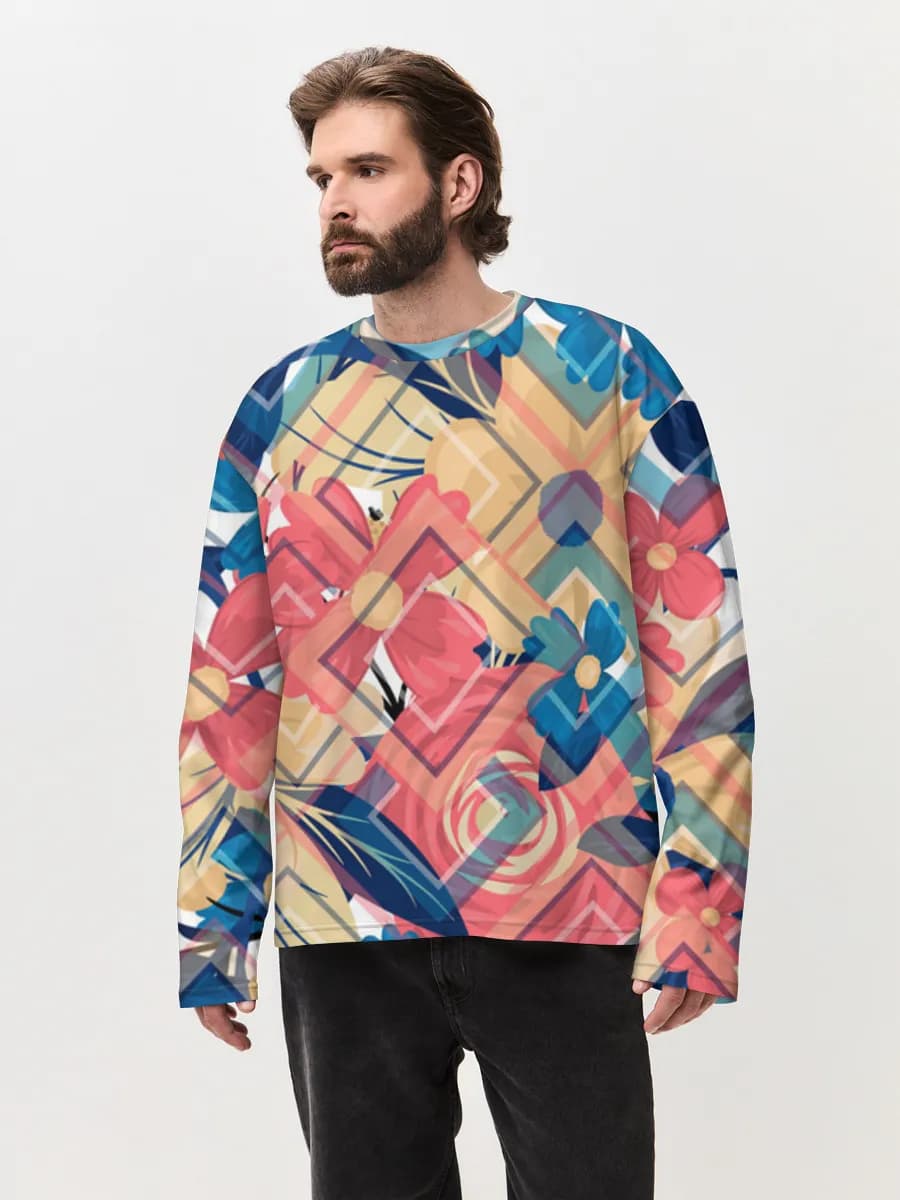 Men's oversized cotton long sleeve