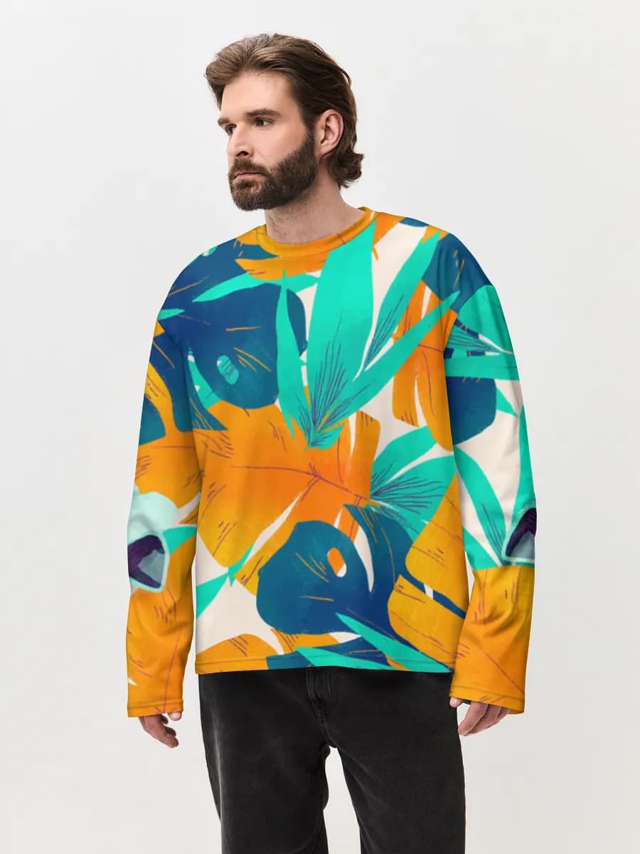 Men's oversized cotton long sleeve