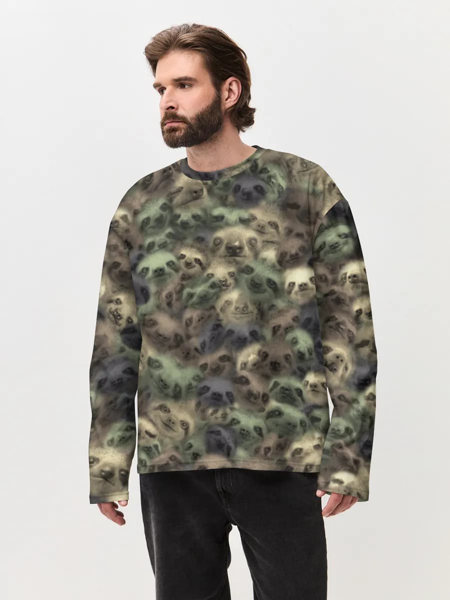 Men's oversized cotton long sleeve
