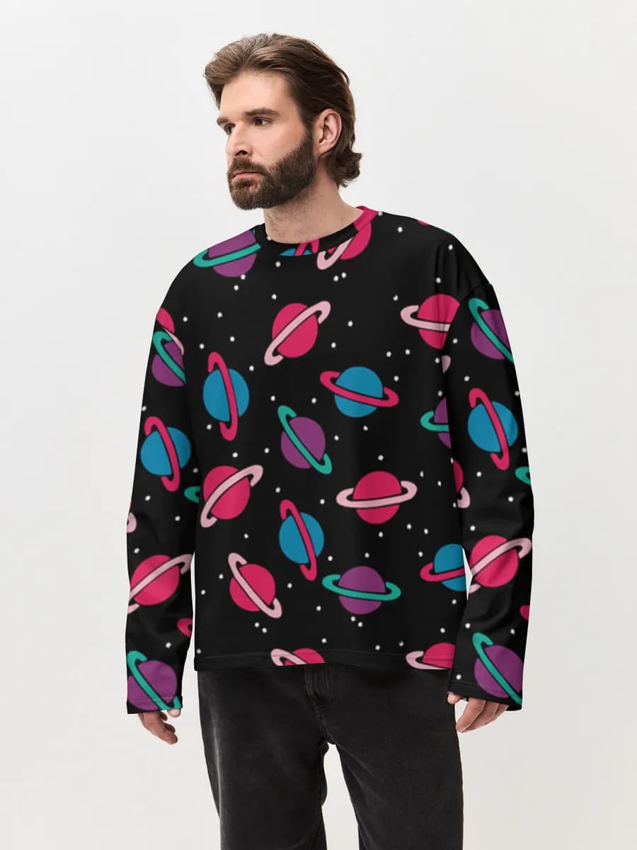 Men's oversized cotton long sleeve