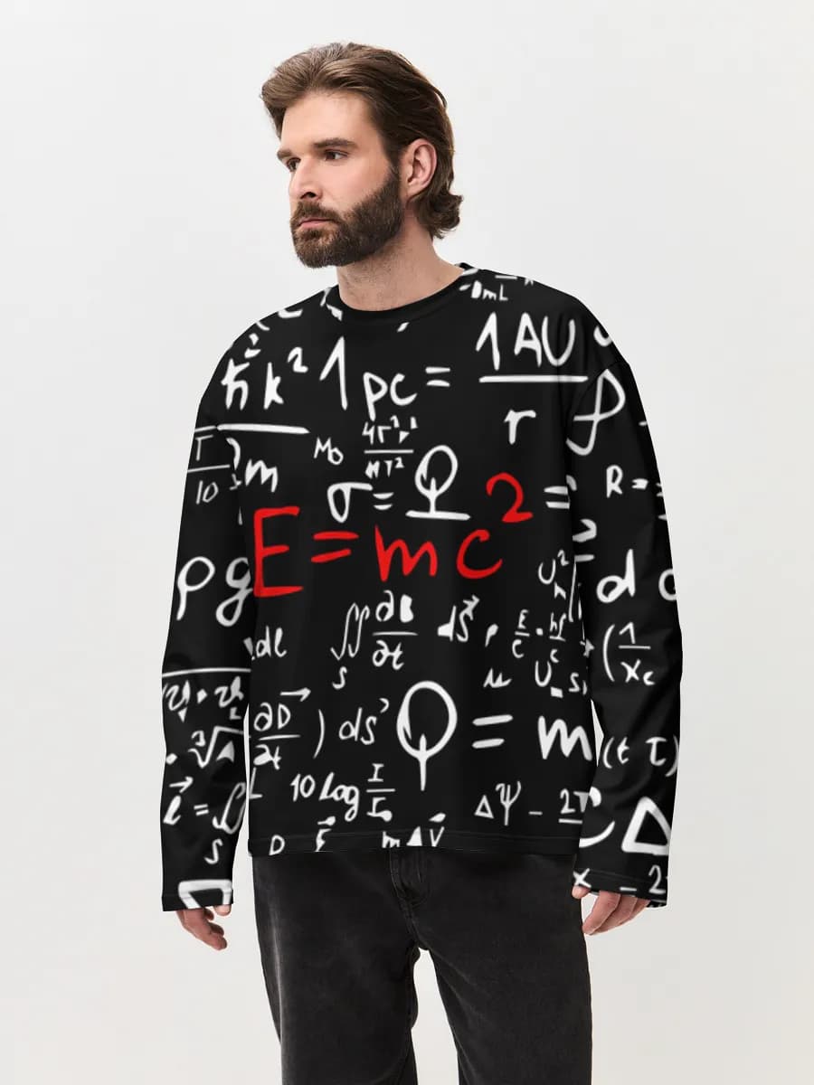 Men's oversized cotton long sleeve