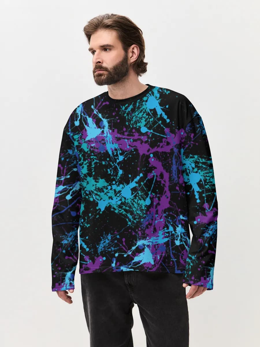 Men's oversized cotton long sleeve