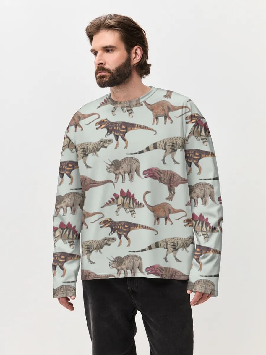 Men's oversized cotton long sleeve