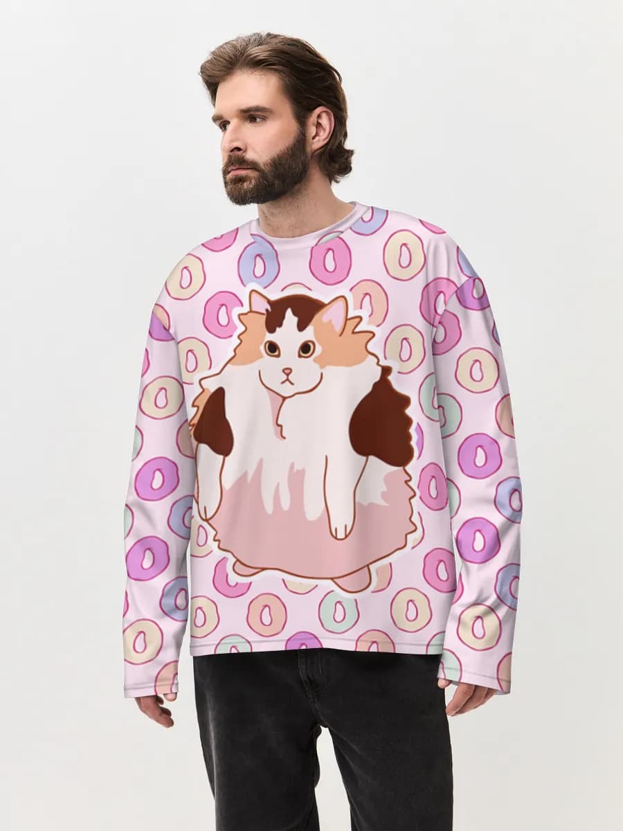 Men's oversized cotton long sleeve