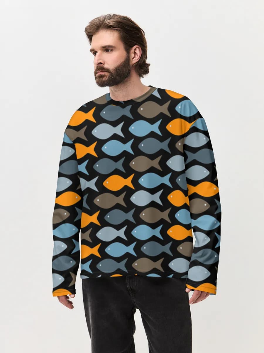 Men's oversized cotton long sleeve