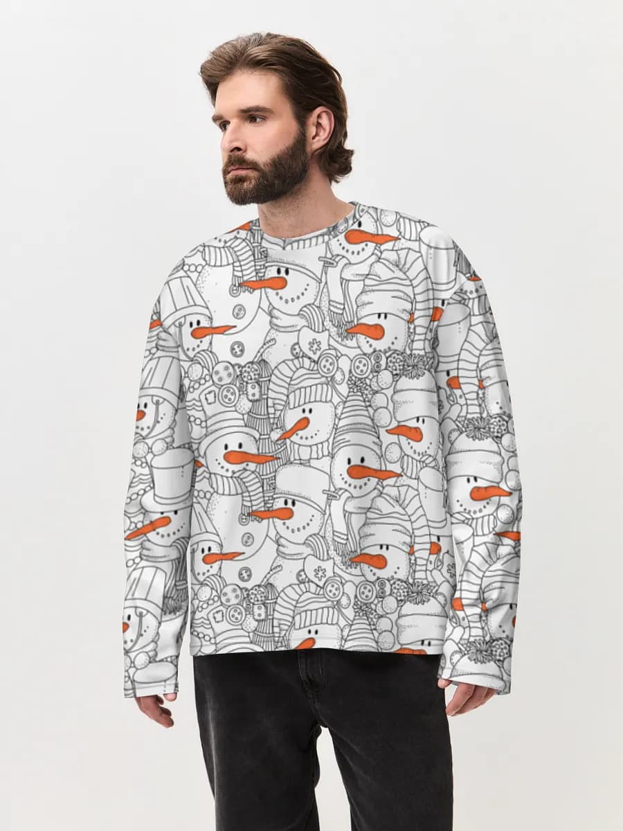 Men's oversized cotton long sleeve