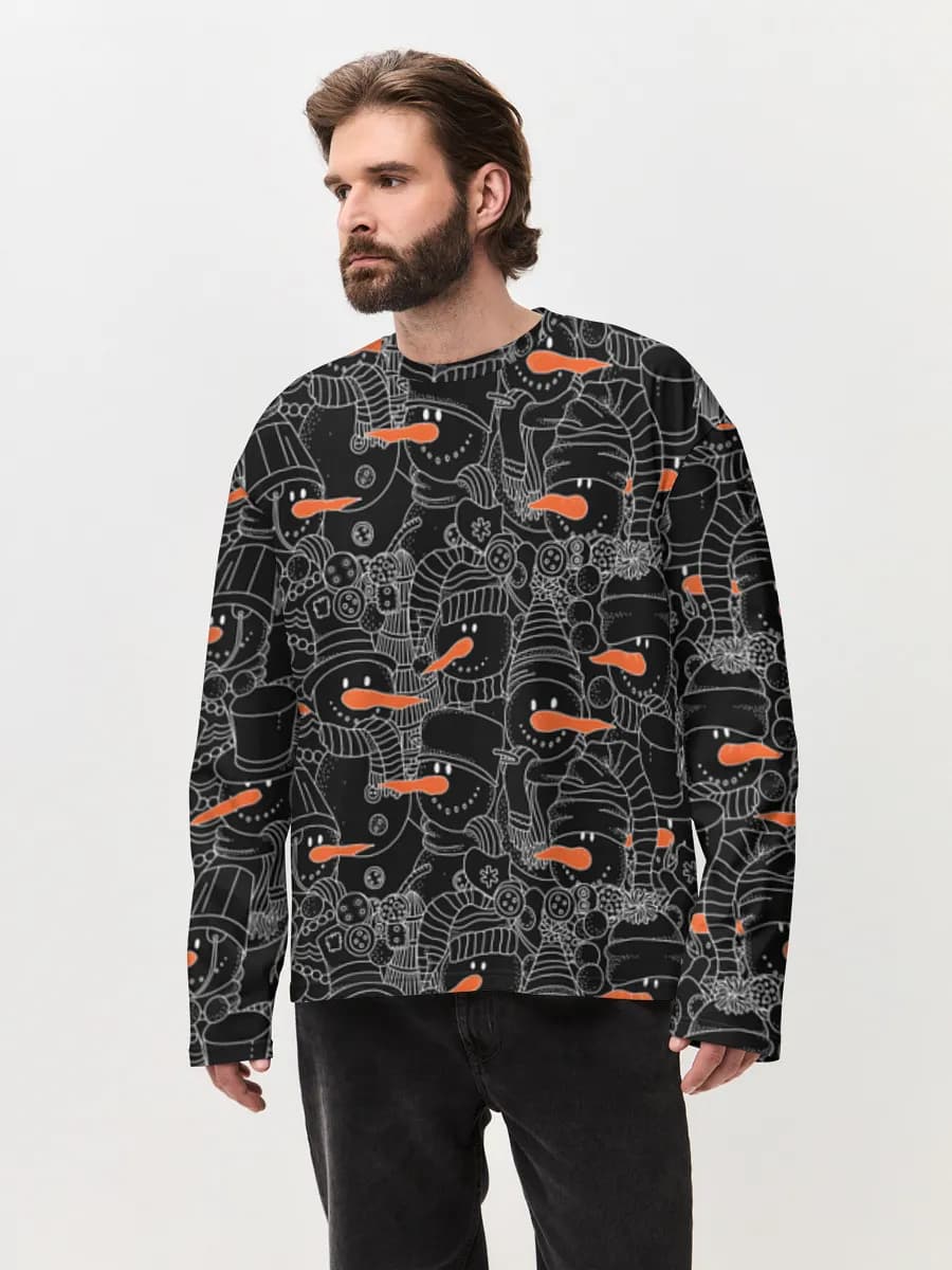 Men's oversized cotton long sleeve