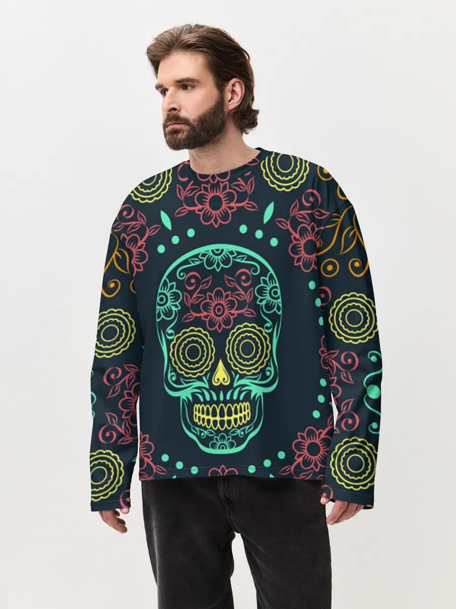 Men's oversized cotton long sleeve