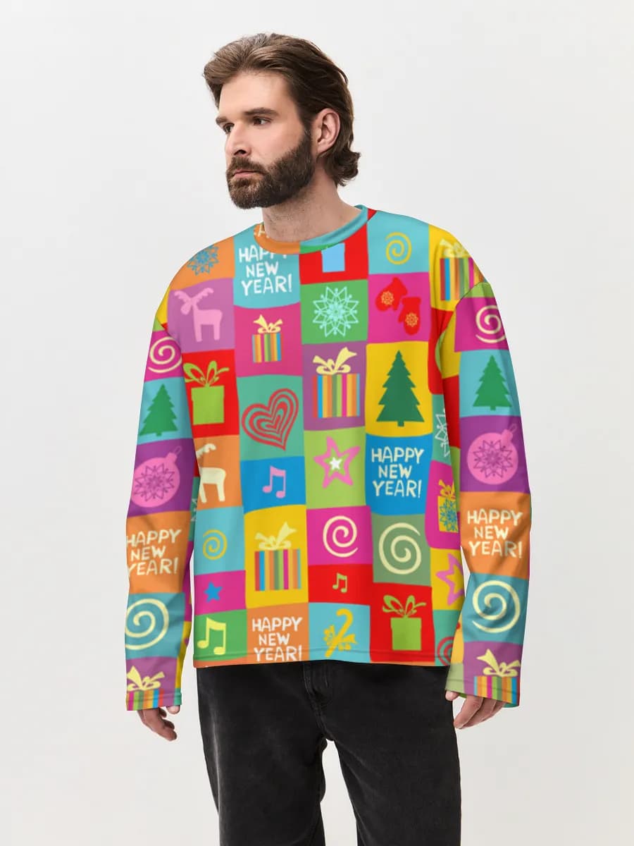 Men's oversized cotton long sleeve