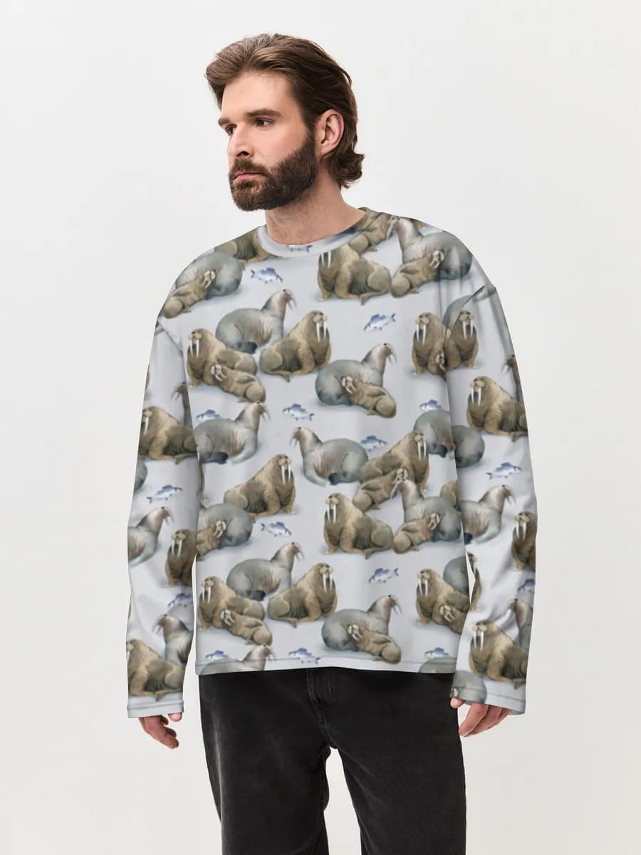 Men's oversized cotton long sleeve