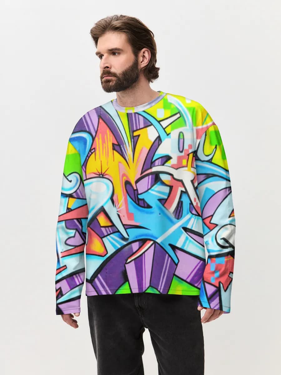 Men's oversized cotton long sleeve