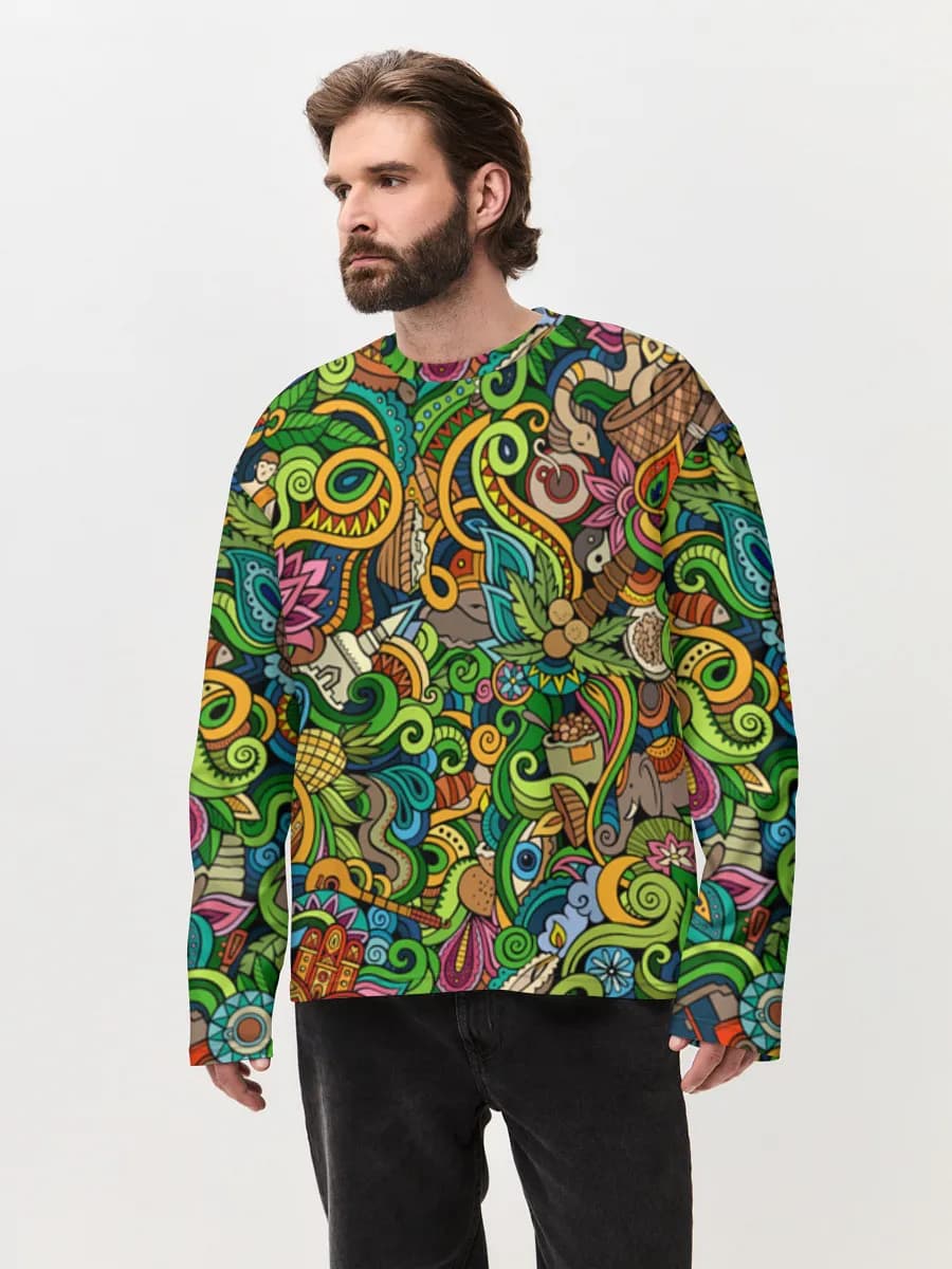 Men's oversized cotton long sleeve