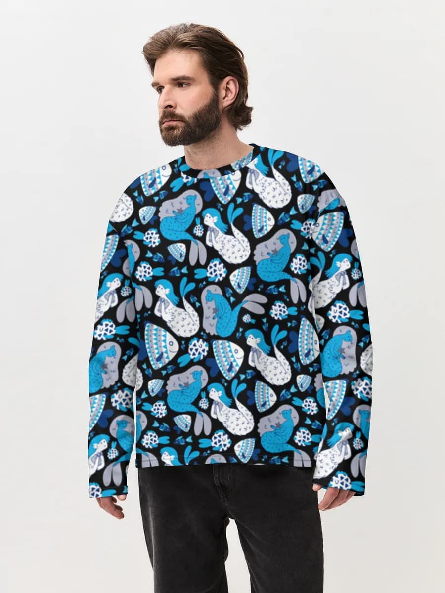 Men's oversized cotton long sleeve