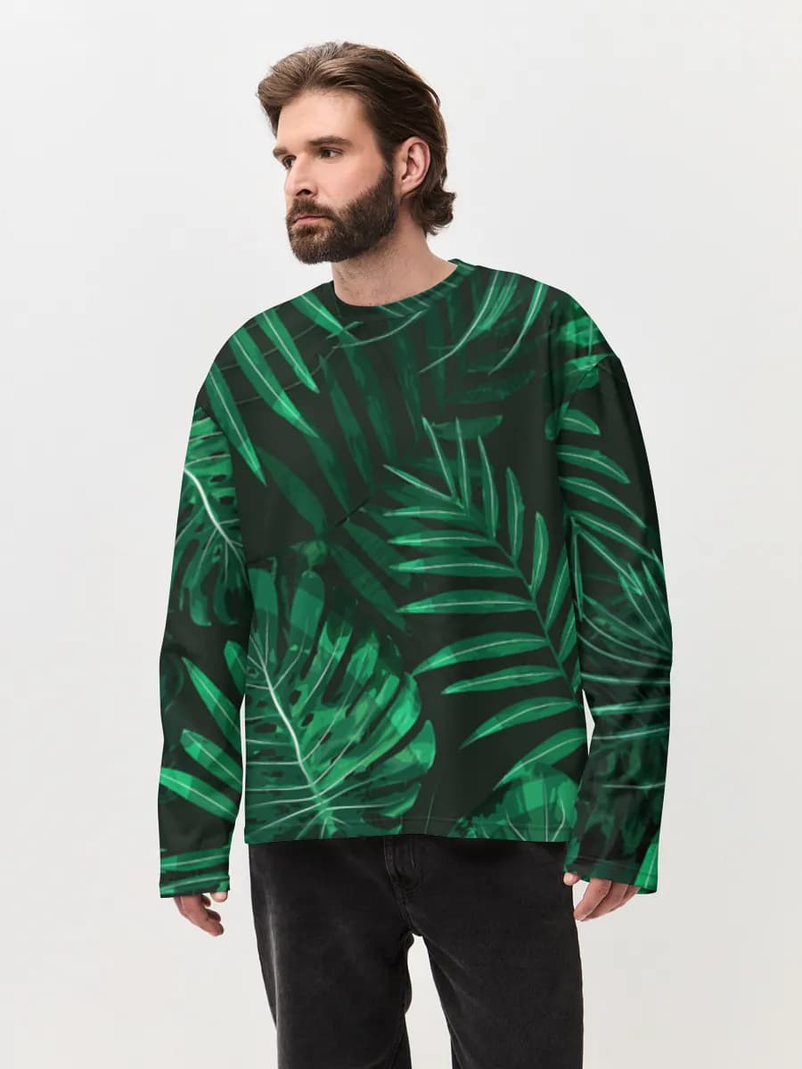 Men's oversized cotton long sleeve
