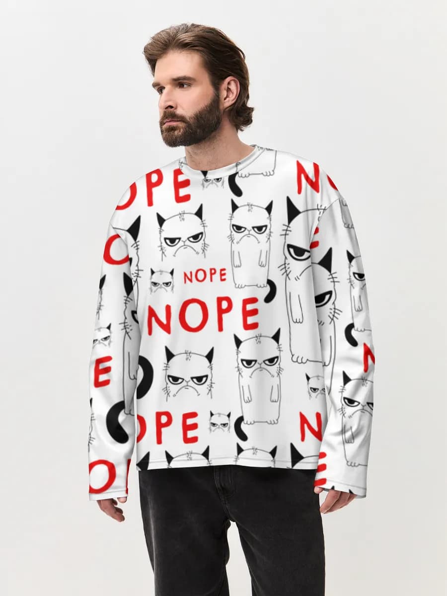 Men's oversized cotton long sleeve
