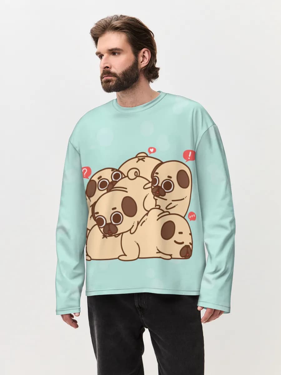 Kawaii Pug Puppy Pile