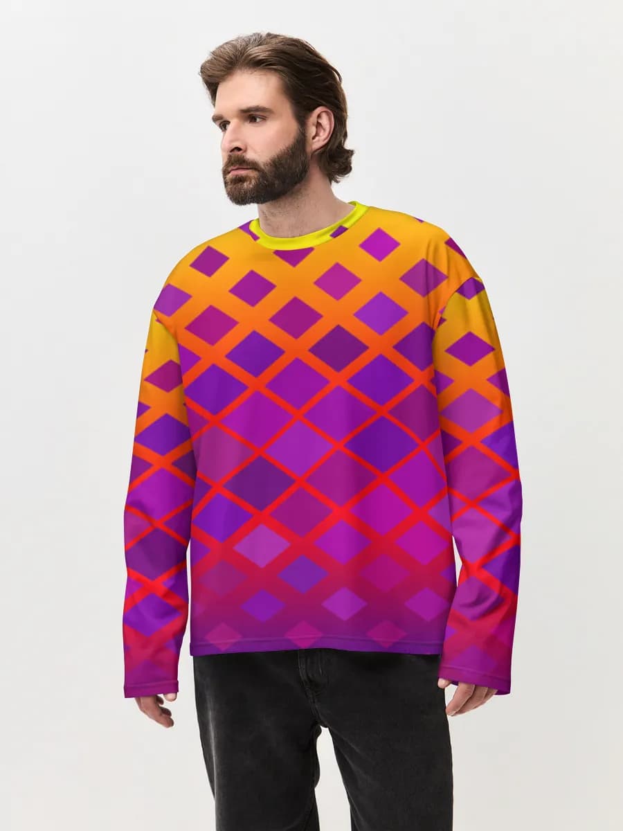 Men's oversized cotton long sleeve