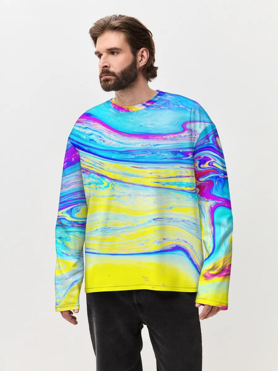 Men's oversized cotton long sleeve