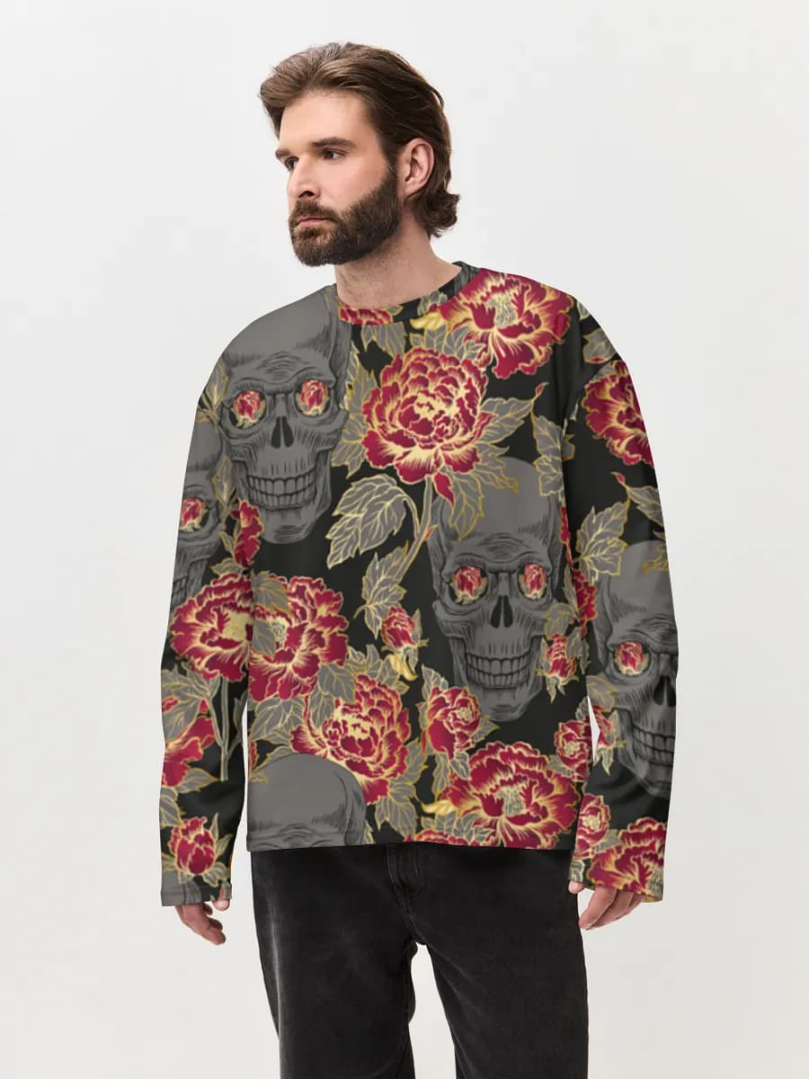 Men's oversized cotton long sleeve