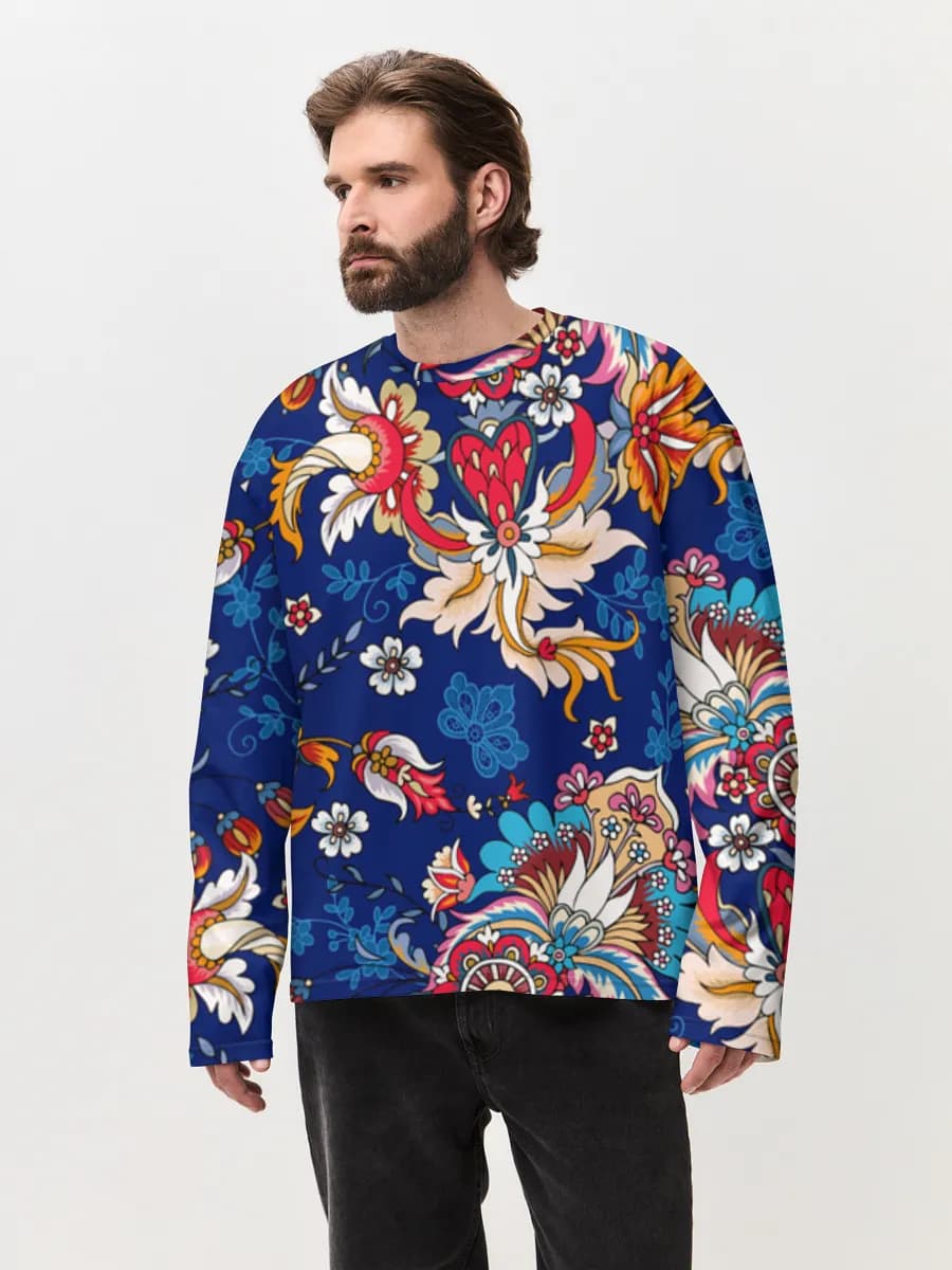 Men's oversized cotton long sleeve