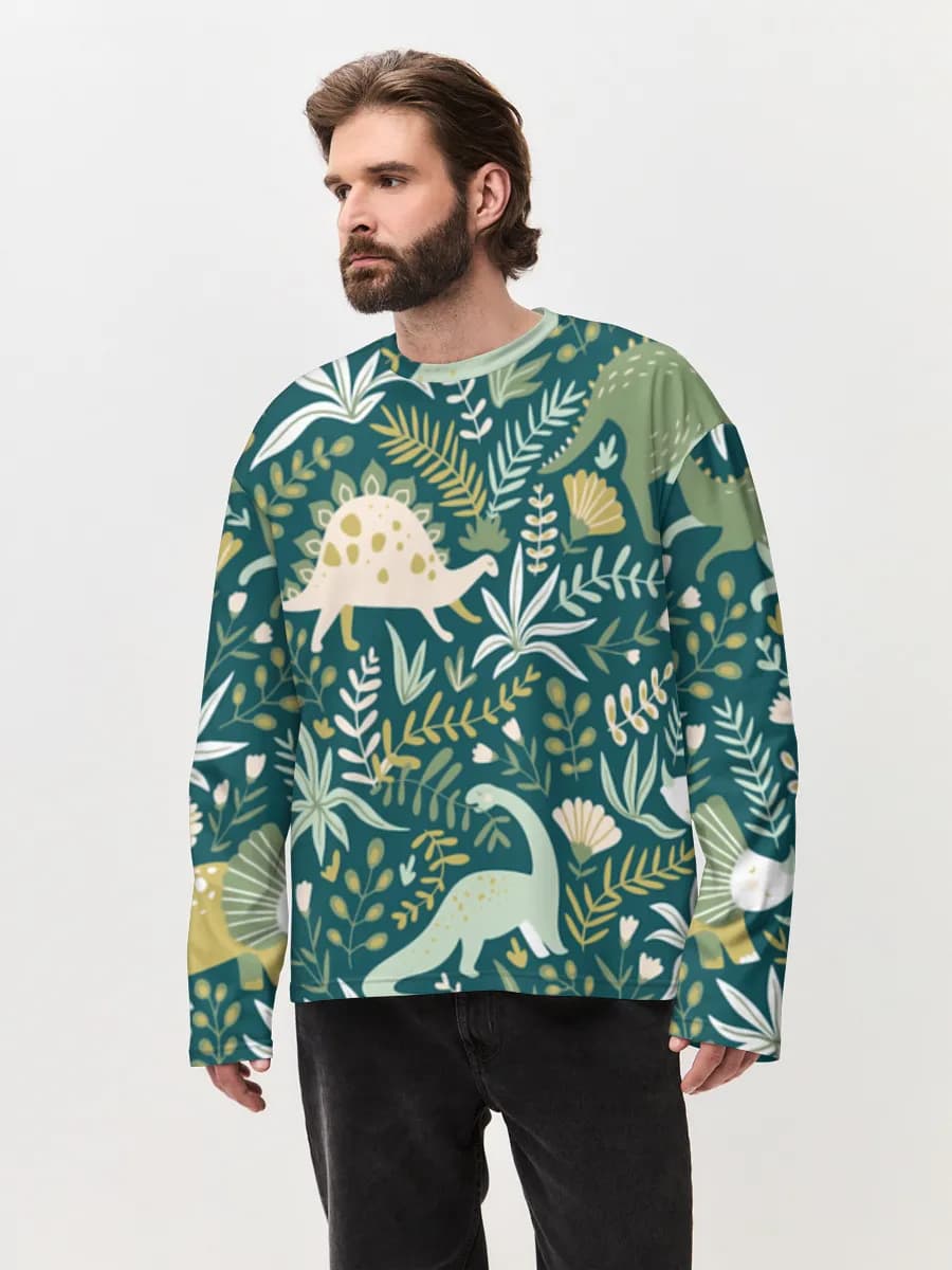 Men's oversized cotton long sleeve