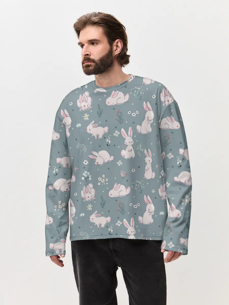 Men's oversized cotton long sleeve