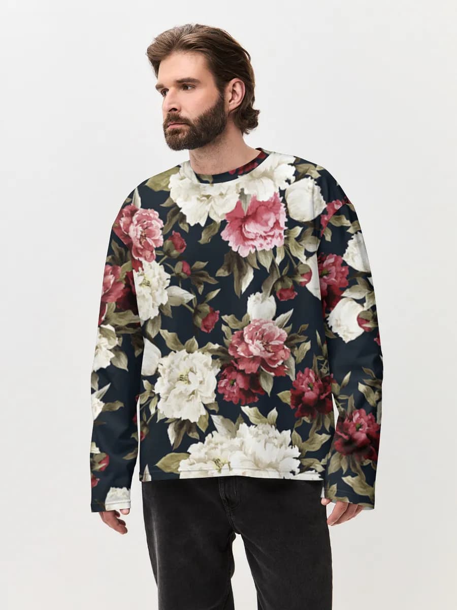 Men's oversized cotton long sleeve