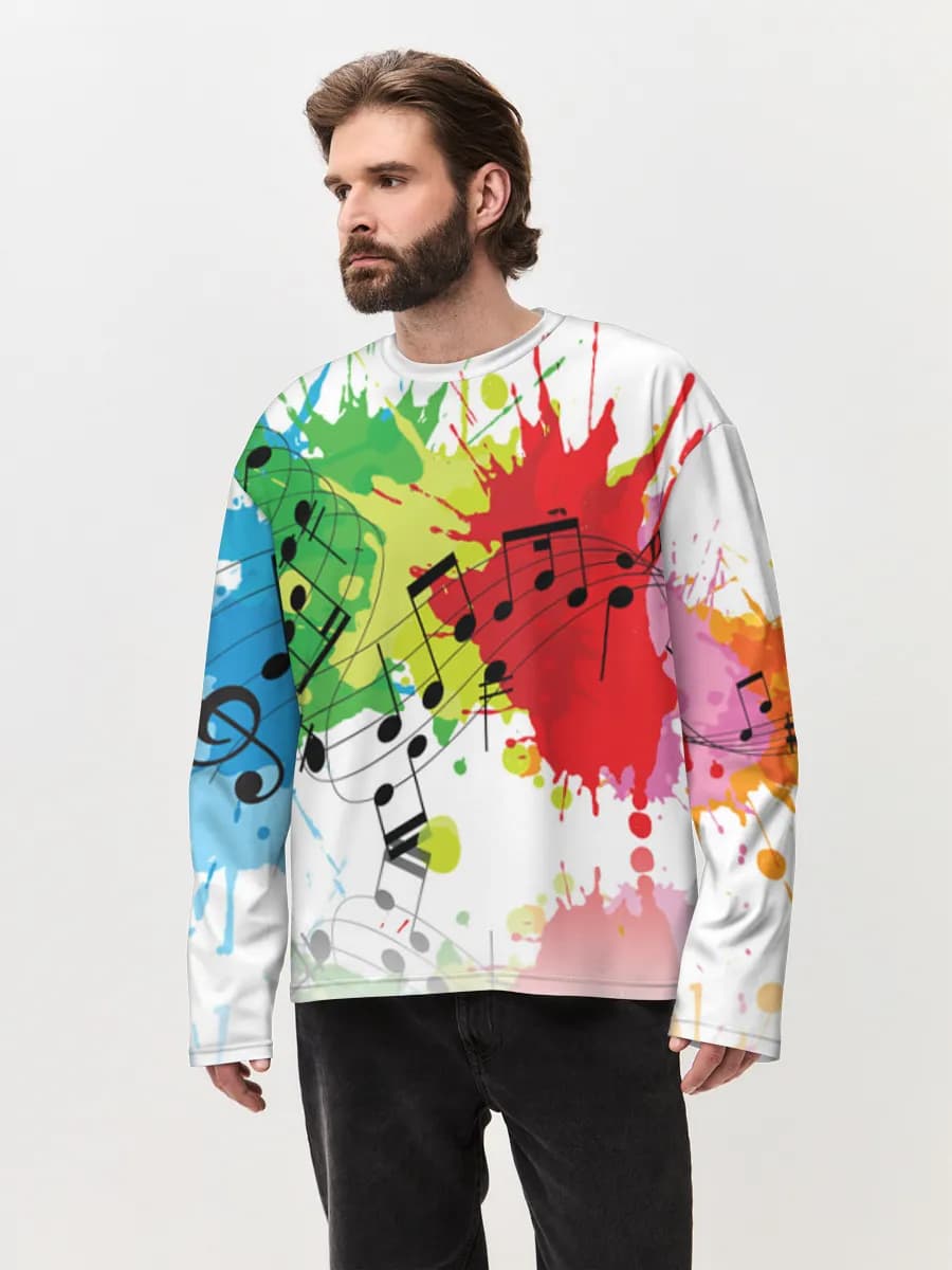 Men's oversized cotton long sleeve