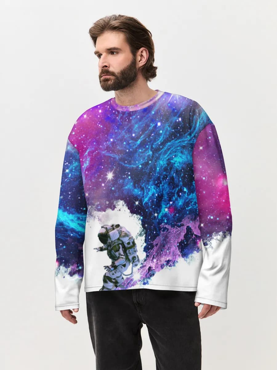 Men's oversized cotton long sleeve