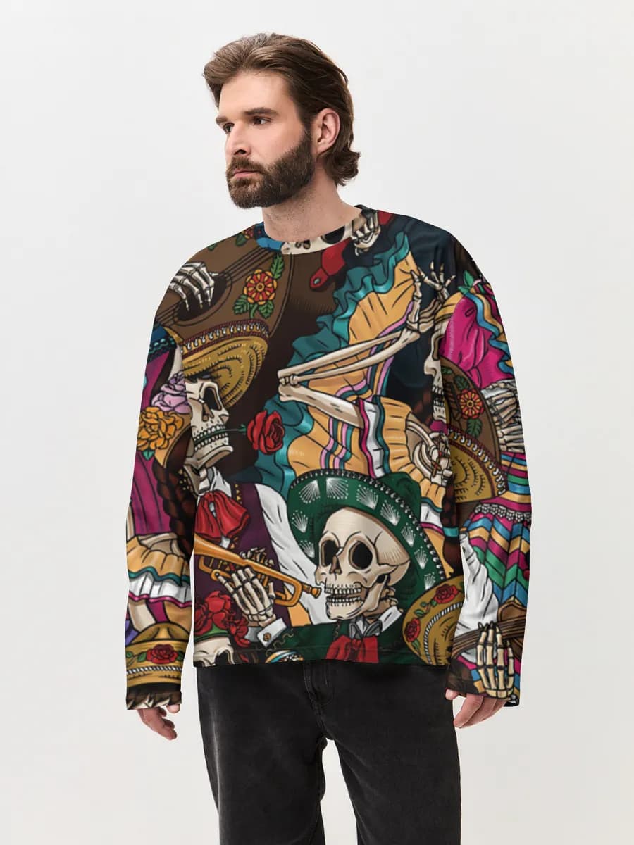 Men's oversized cotton long sleeve