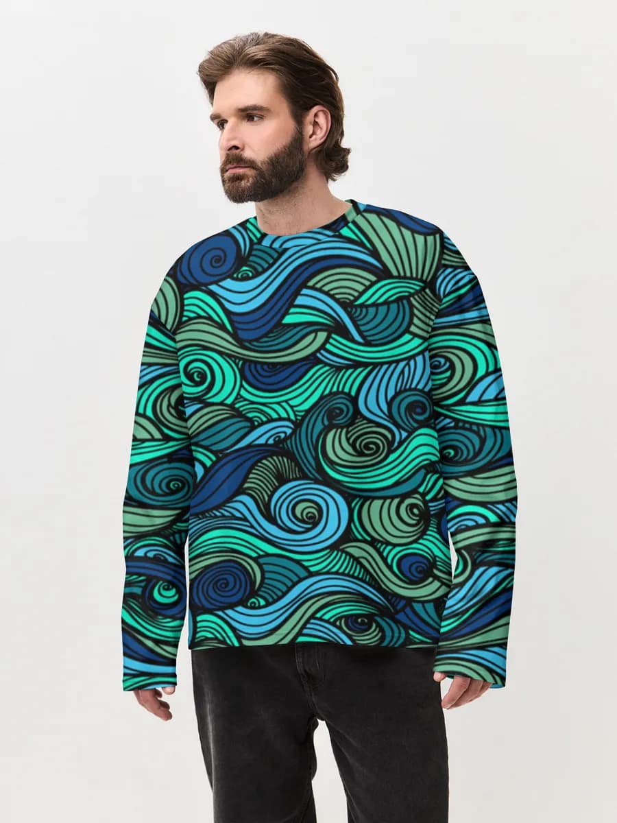 Men's oversized cotton long sleeve