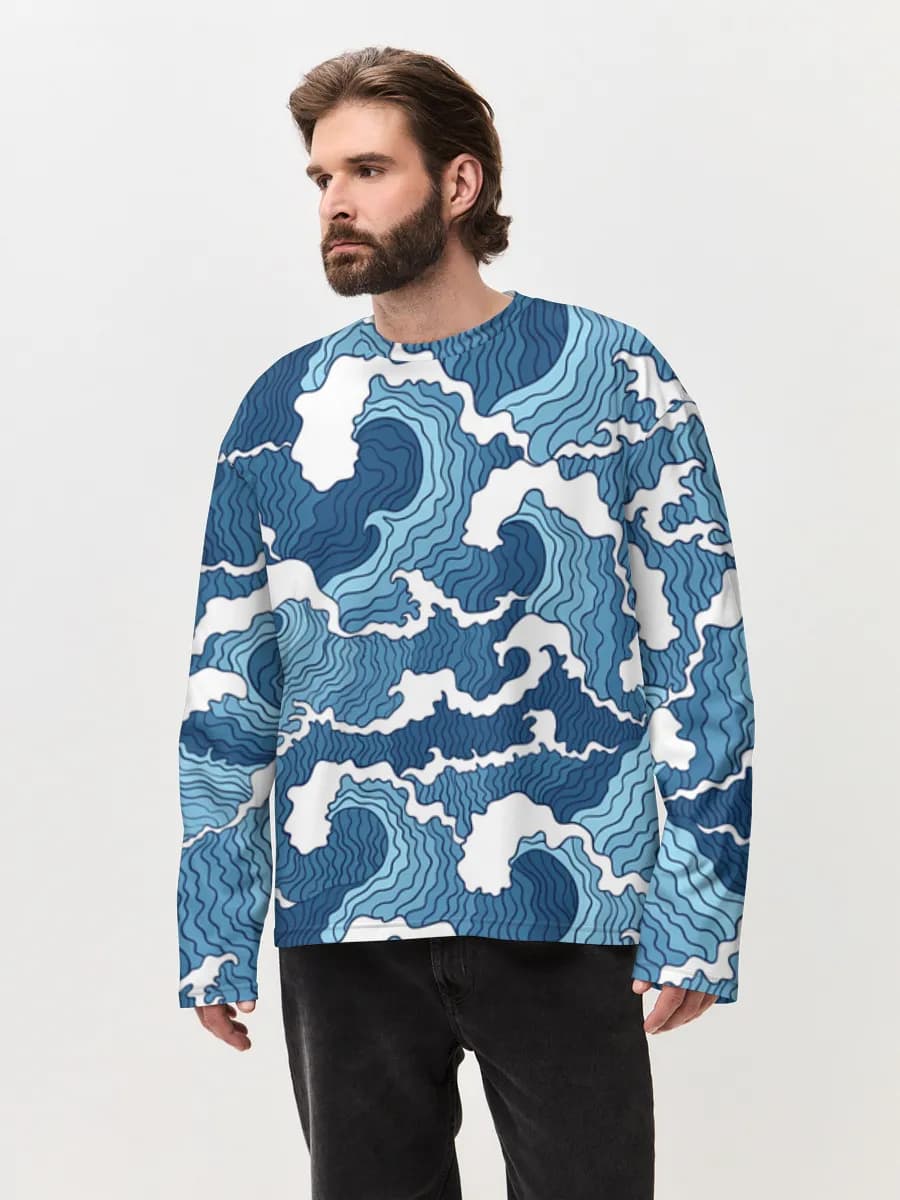 Men's oversized cotton long sleeve