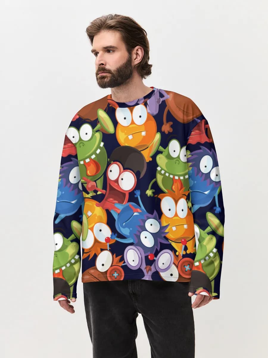 Men's oversized cotton long sleeve