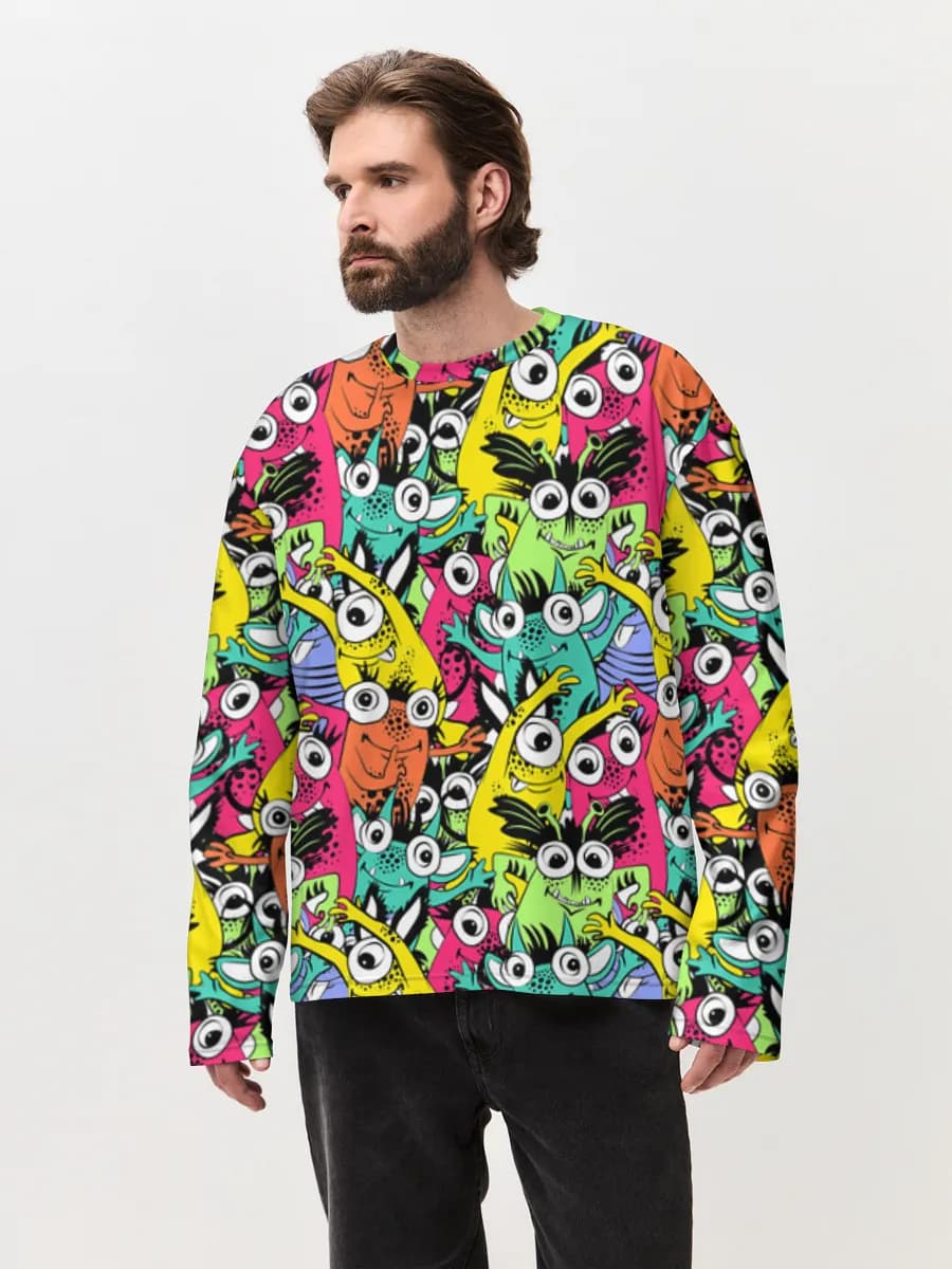 Men's oversized cotton long sleeve