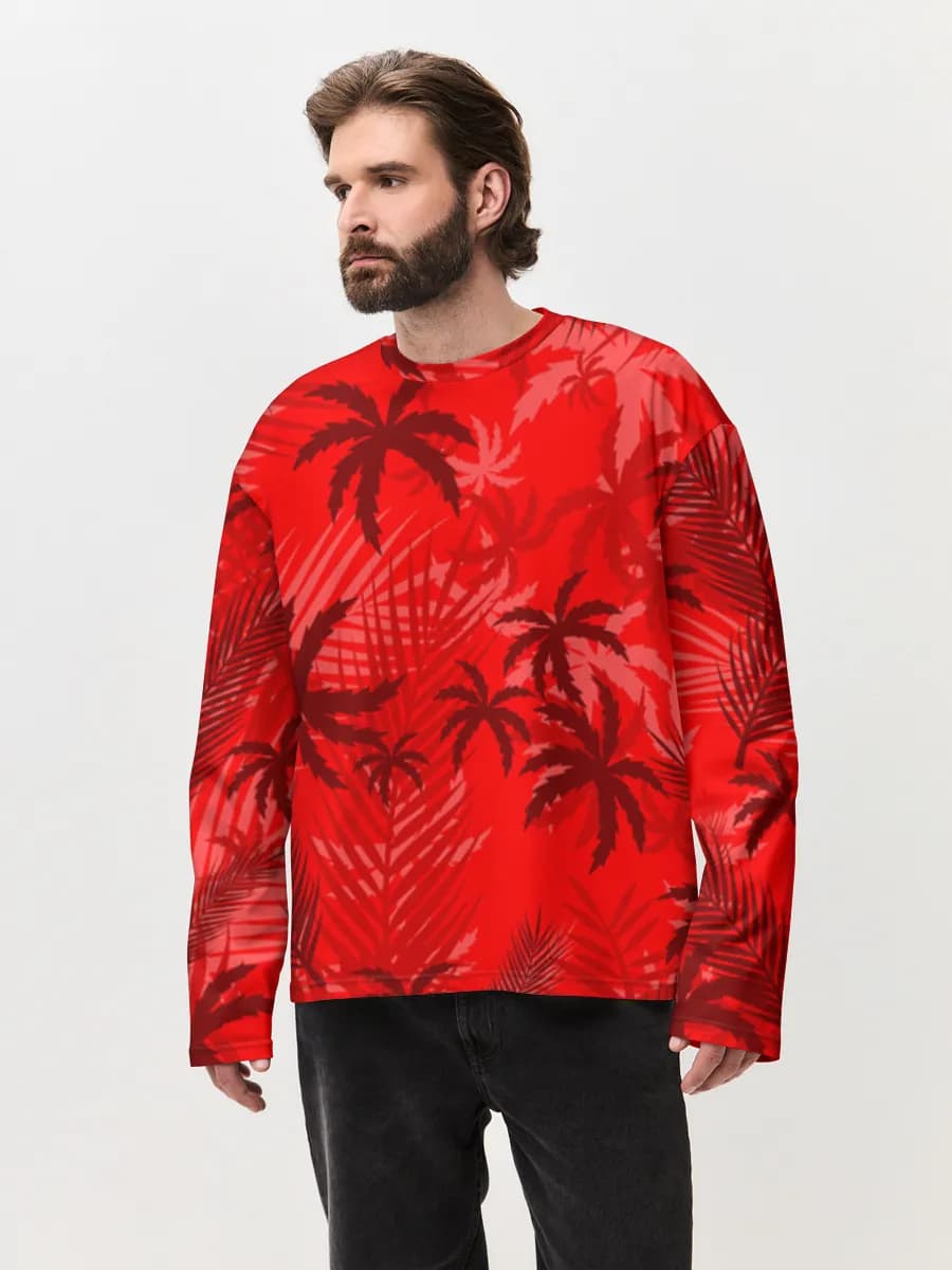 Men's oversized cotton long sleeve