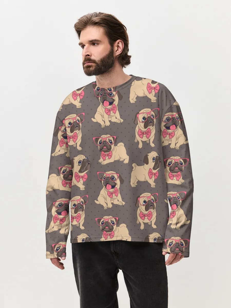 Men's oversized cotton long sleeve