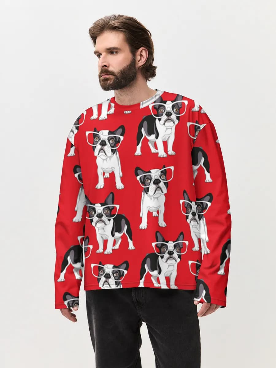 Men's oversized cotton long sleeve