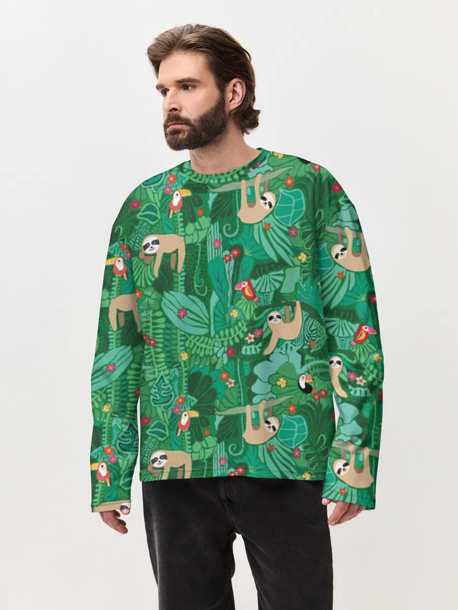 Men's oversized cotton long sleeve