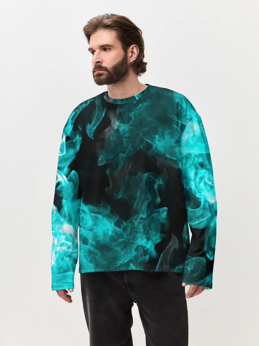 Men's oversized cotton long sleeve