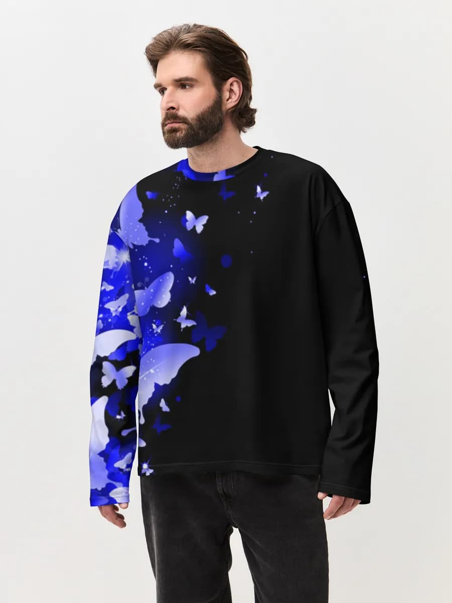 Men's oversized cotton long sleeve